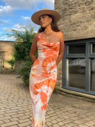 Isolde - Tropical Floral Maxi Dress Olivia The Label Orange XS