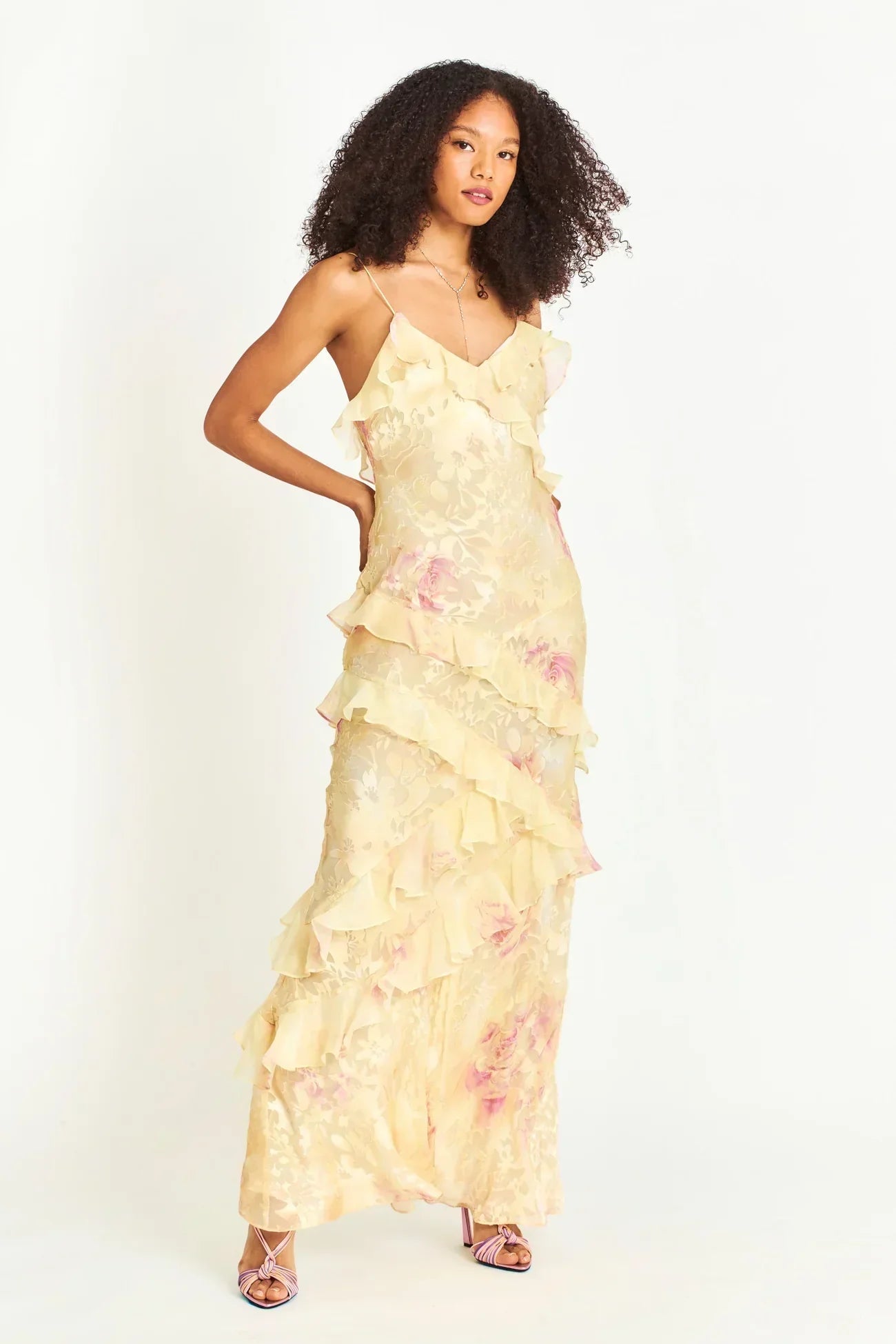 Cassidy - Charming Ruffle Maxi Dress Olivia The Label