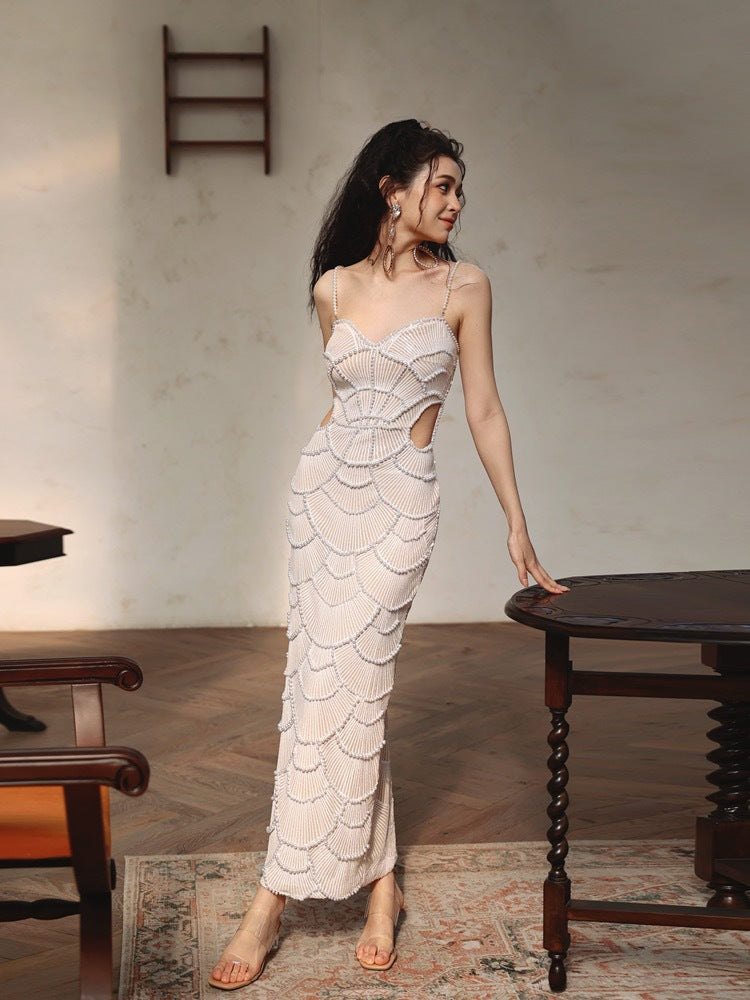 Seren - Pearl Sequin Midi Dress Olivia The Label