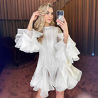 Junie - Blush Mini Dress Olivia The Label White XS