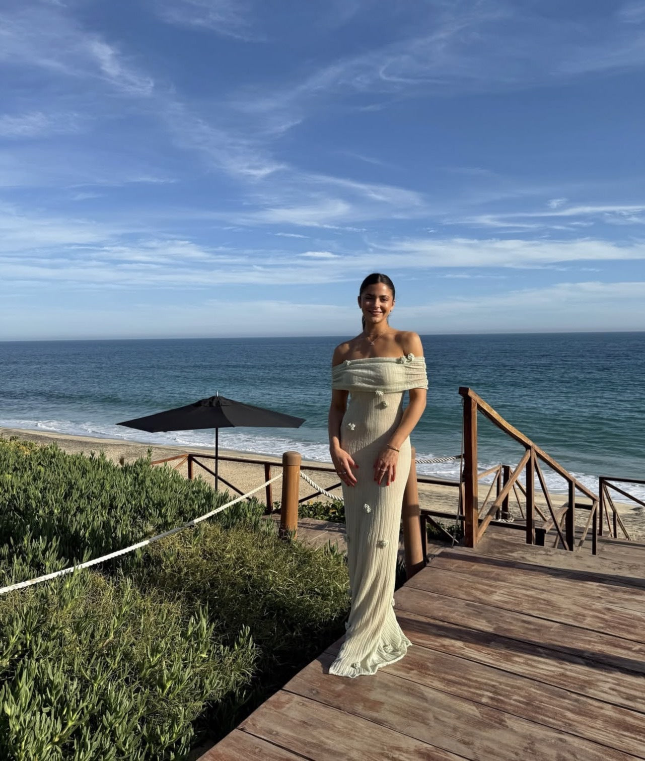 Yindi - Maternity Off-Shoulder Maxi Dress Olivia The Label