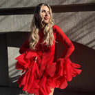 Junie - Blush Mini Dress Olivia The Label Red XS