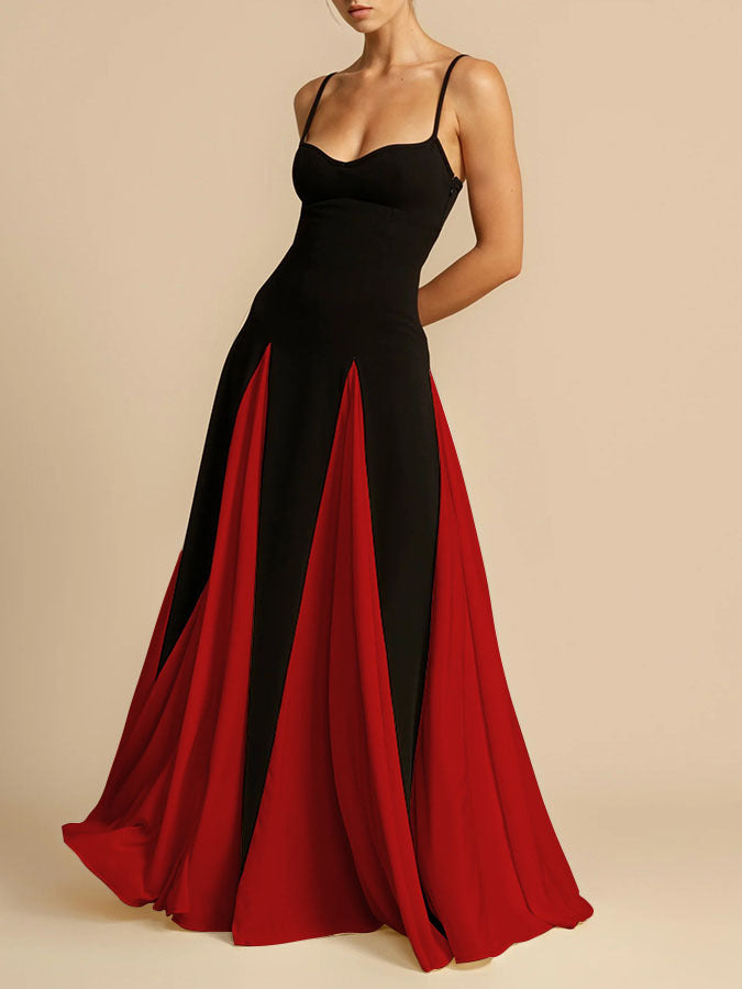 Lara - Sleeveless Maxi Dress Olivia The Label Black & Red XS