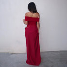 Aaliyah - Off-Shoulder Mesh Maxi Dress Olivia The Label