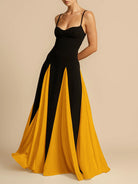 Lara - Sleeveless Maxi Dress Olivia The Label Black & Bright Yellow XS
