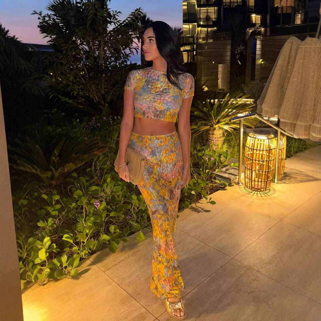 Shellrose - Floral Print Two Piece Set Olivia The Label