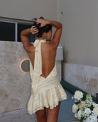 Charlotte - Halter Lace Mini Dress Olivia The Label