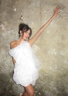 Bianca - Flower One Shoulder Mini Dress Olivia The Label