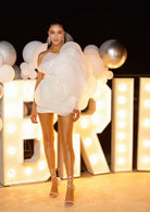 Bianca - Flower One Shoulder Mini Dress Olivia The Label