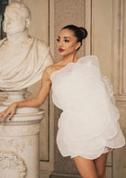 Bianca - Flower One Shoulder Mini Dress Olivia The Label