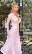 Mallee - Knitted Midi Dress Olivia The Label Pink XS