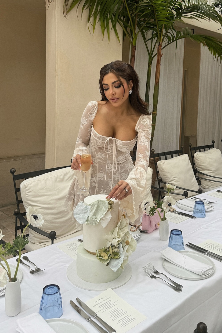 Zadie - Long Sleeved Lace Mini Dress Olivia The Label