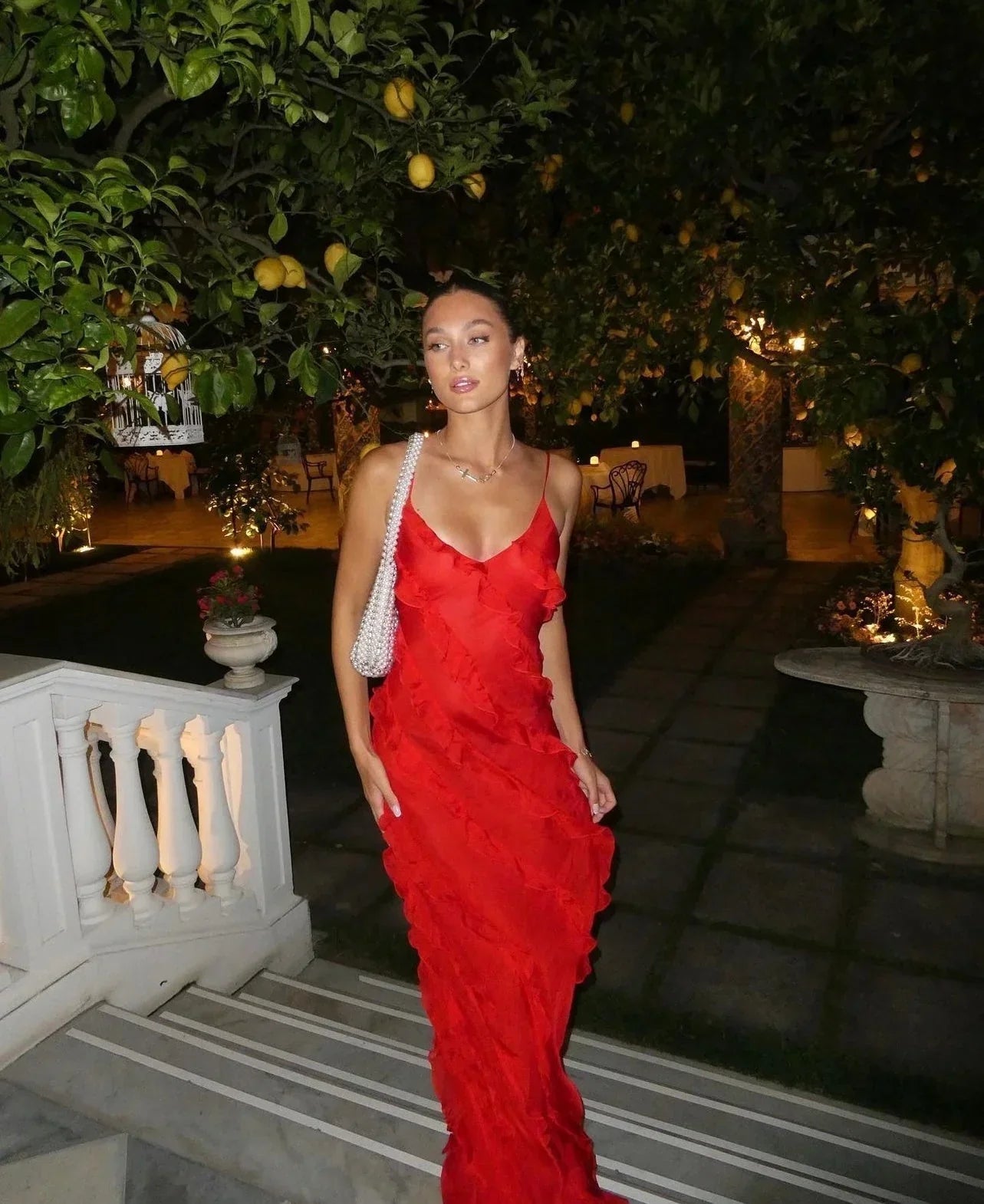 Madeleine - Elegant Maxi Dress Olivia The Label Red XS