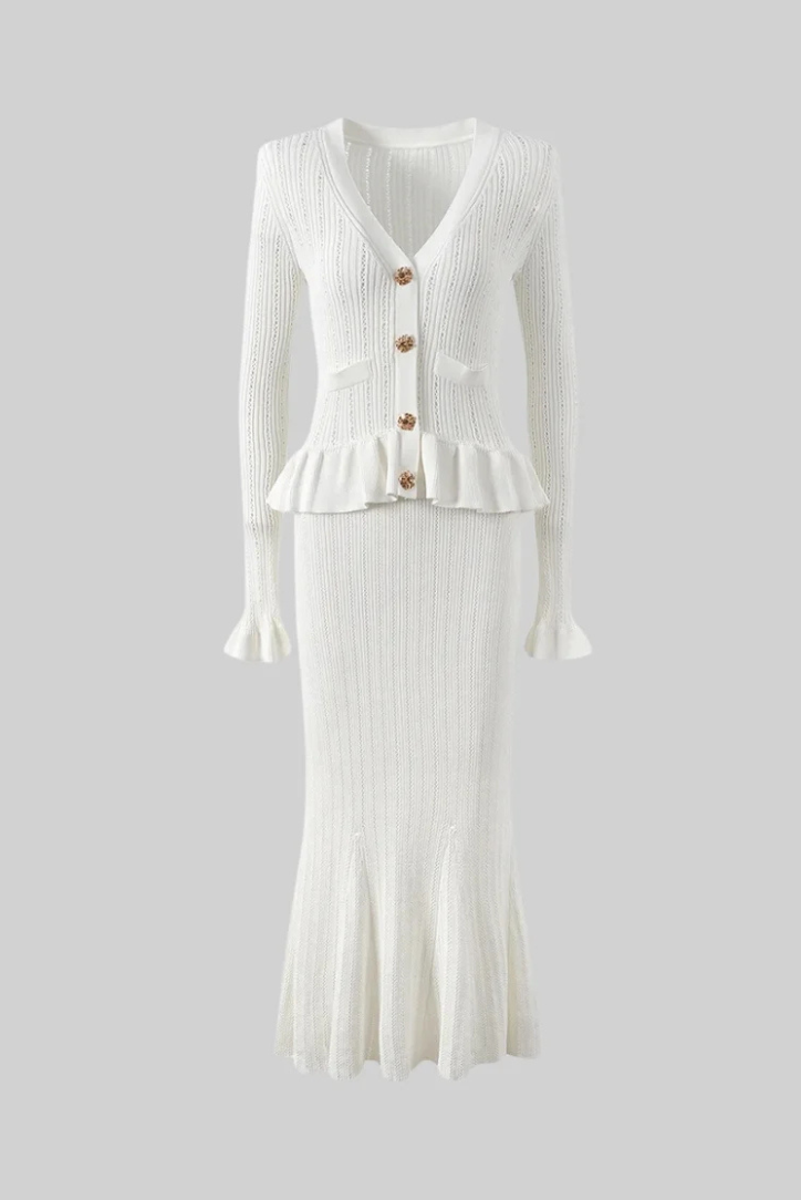 Lara - V-Neck Knitted Set Olivia The Label