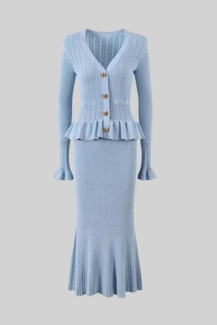 Lara - V-Neck Knitted Set Olivia The Label