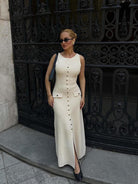 Fiona - Knit Sleeveless Maxi Dress Olivia The Label