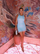 Chloe - Sparkly Mini Dress Olivia The Label Blue XS