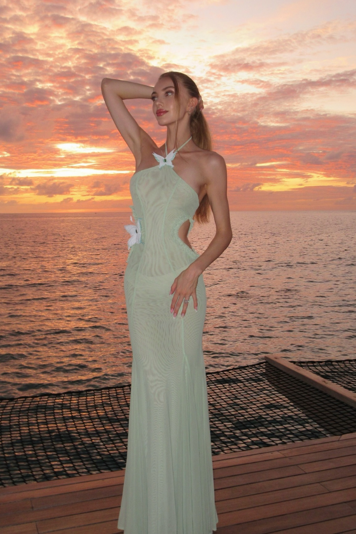 Liora - Maternity Mermaid-Fit Maxi Dress Olivia The Label