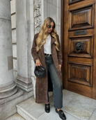 Zali - Suede Trench Coat Olivia The Label Brown XS