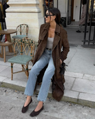 Zali - Suede Trench Coat Olivia The Label