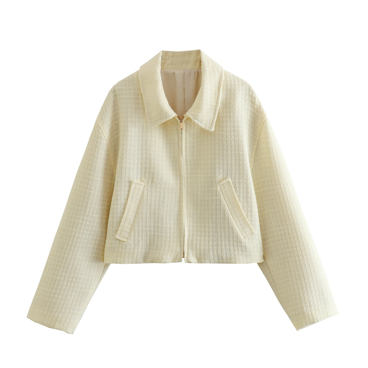Yindi - Elegant Boucle Jacket Olivia The Label Apricot XS