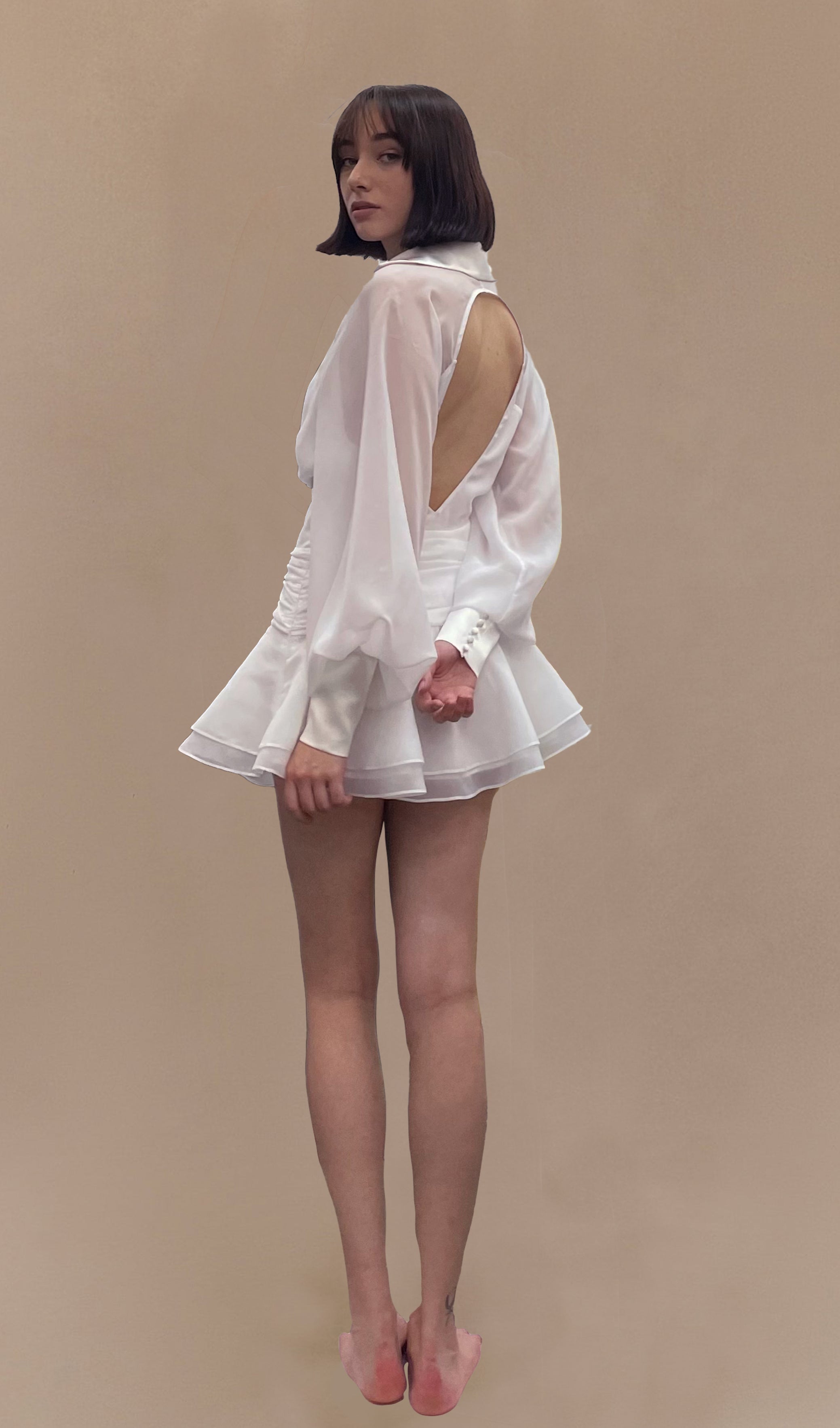 Leilani - Lantern Sleeve Mini Dress Olivia The Label