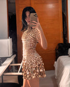 Brooklyn - High Neck Mini Dress Olivia The Label