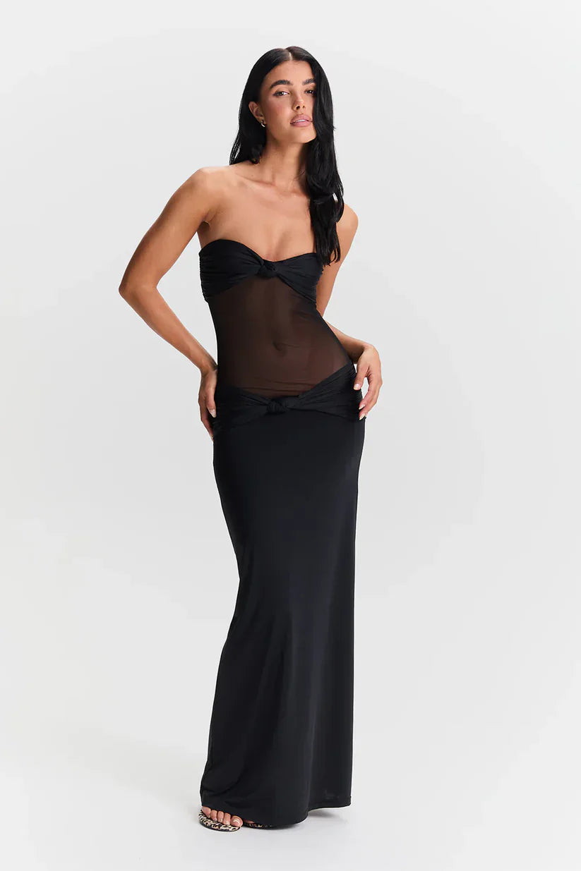 Zola - Detachable Straps Maxi Dress Olivia The Label Black XS