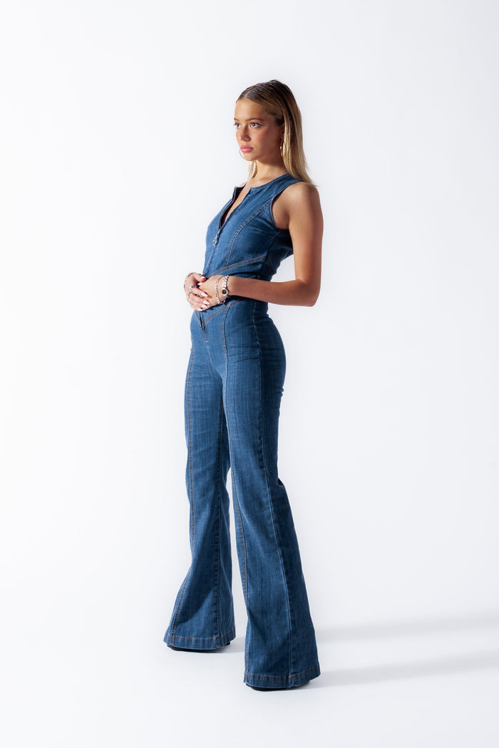 Estelle - Denim Jumpsuit Olivia The Label