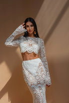 Seren - Long Sleeve Wrap Set Olivia The Label White 2 XS