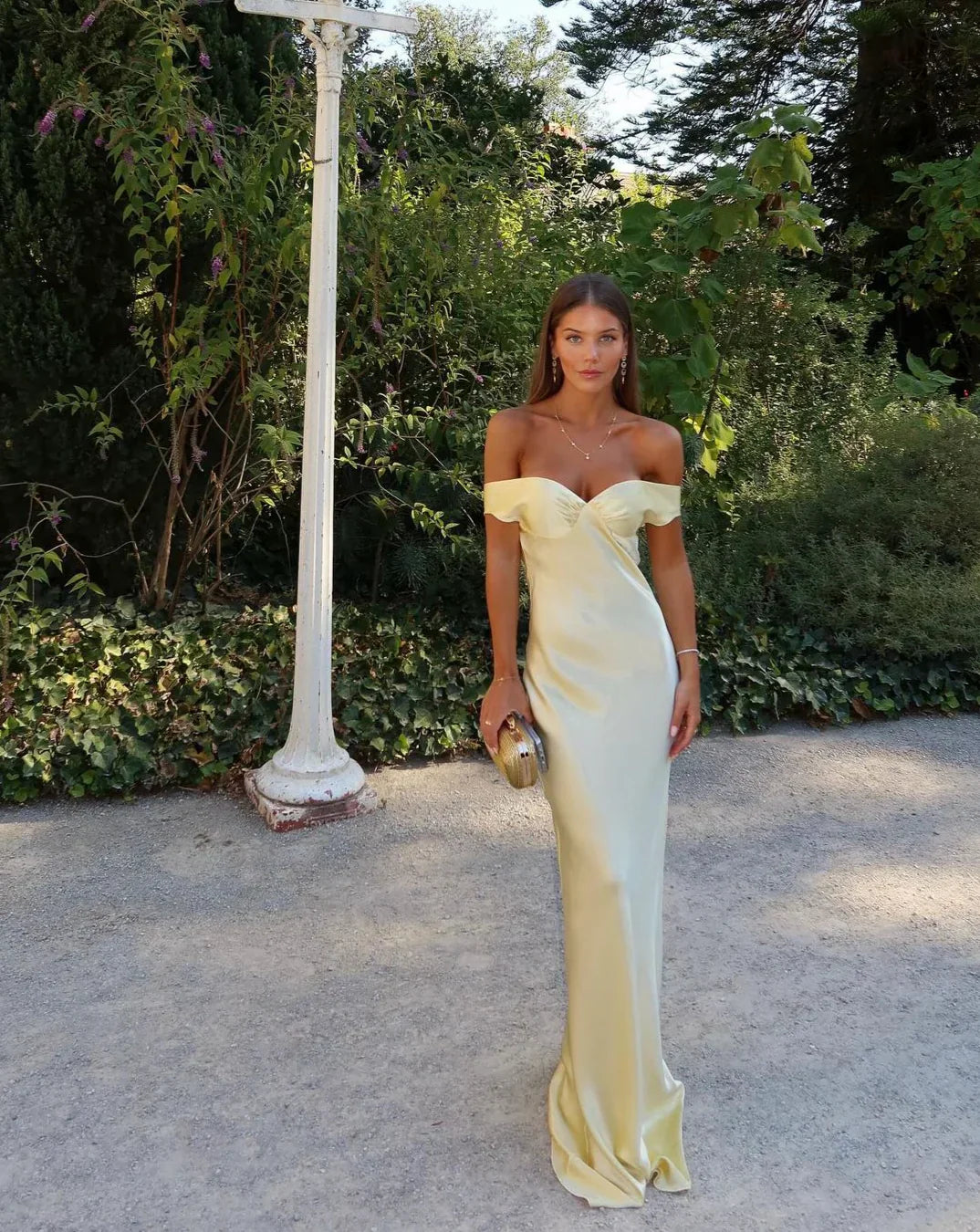 Annabelle - Satin Backless Maxi Dress Olivia The Label