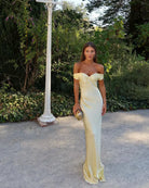 Annabelle - Satin Backless Maxi Dress Olivia The Label