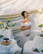 Yindi - Maternity Off-Shoulder Maxi Dress Olivia The Label