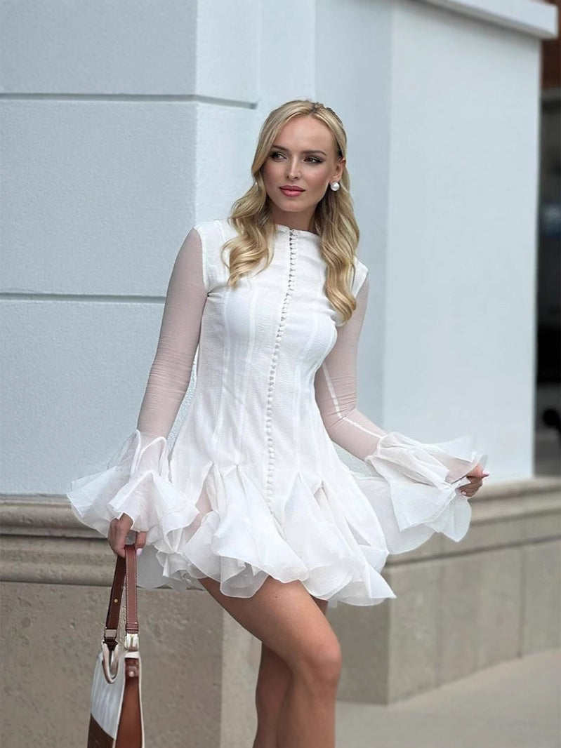 Junie - Blush Mini Dress Olivia The Label