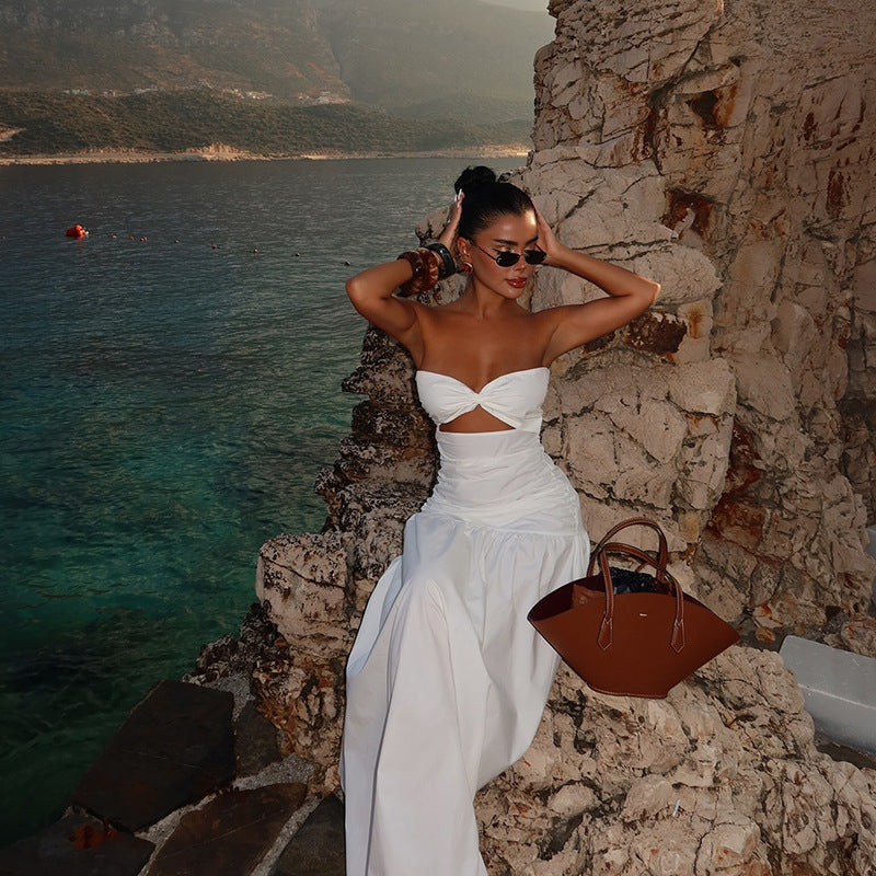 Clarissa - Breasted Hollowed Maxi Dress Olivia The Label