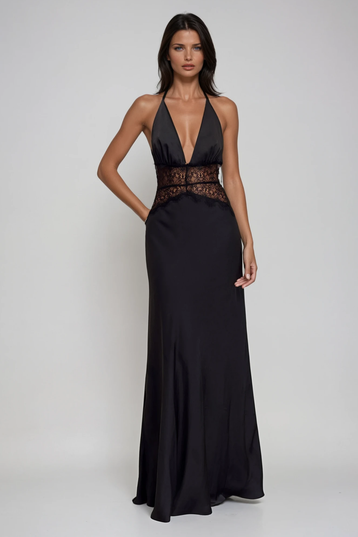 Noelle Plunge Maxi Dress Dresses Olivia The Label