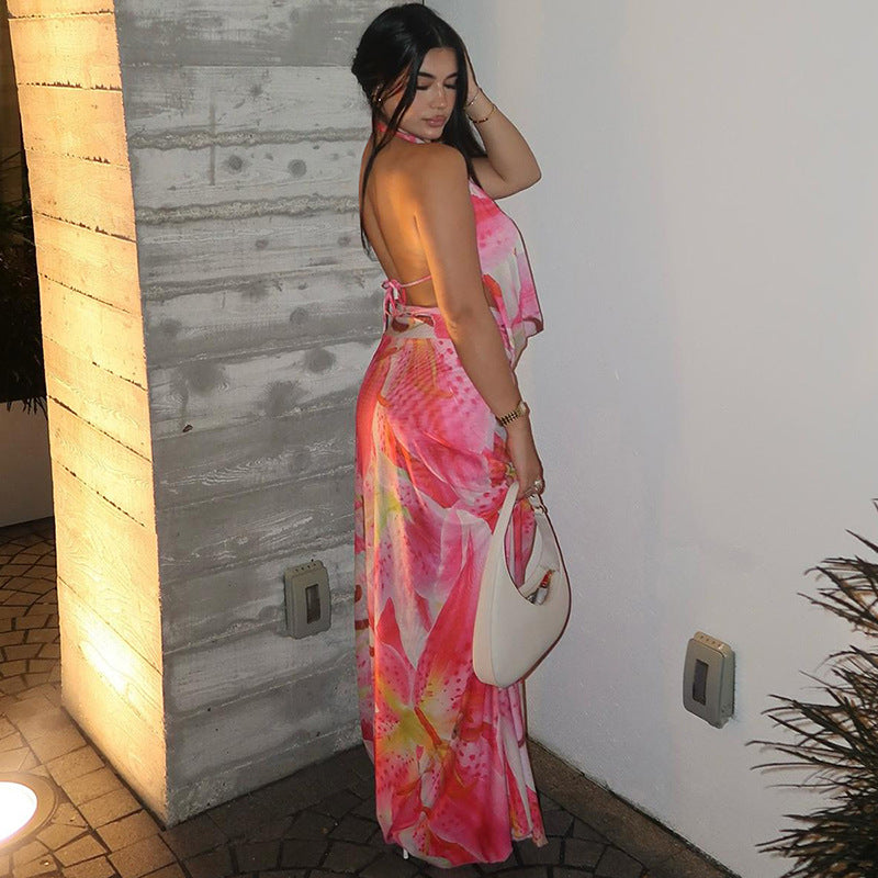 Jarrah - Backless Halter Maxi Dress Olivia The Label