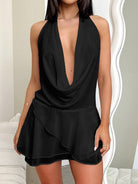 Mirabel - Halter Backless Mini Dress Olivia The Label Black XS