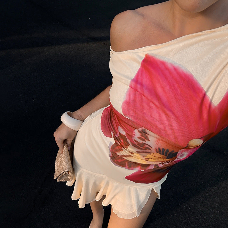 Maren - Floral Print Mini Dress Olivia The Label