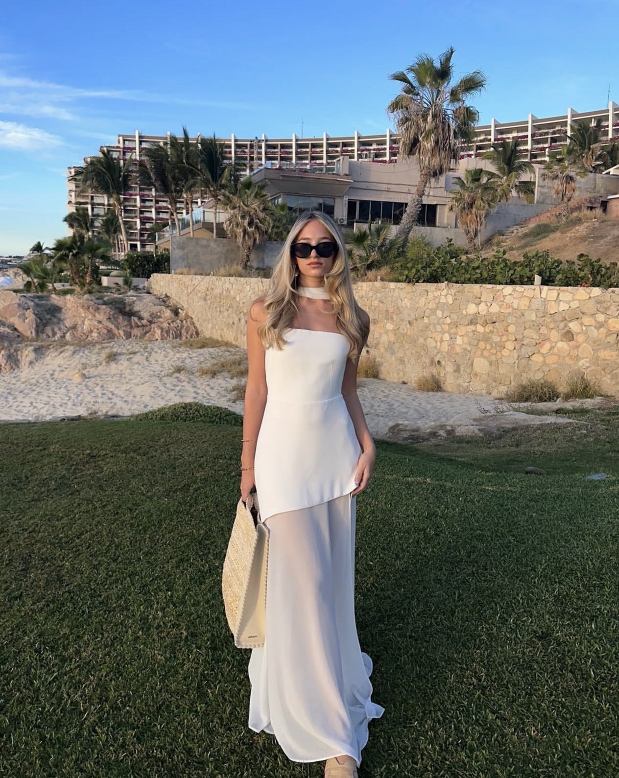 Matilda - Asymmetrical Maxi Dress Olivia The Label White XS