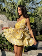 Daphne - Floral One Shoulder Mini Dress Olivia The Label