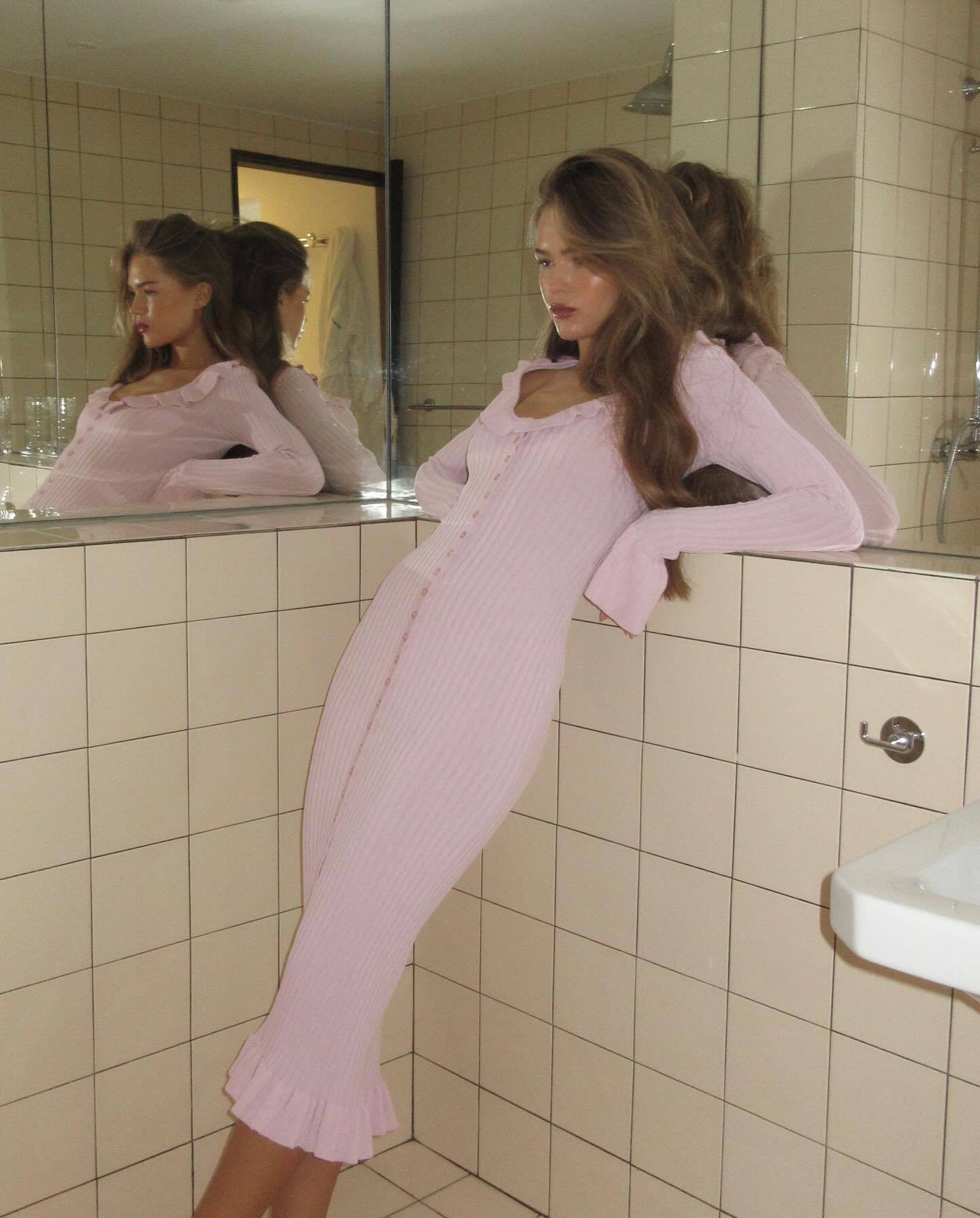 Vienna - Maternity Casual Long Sleeved Midi Dress Olivia The Label