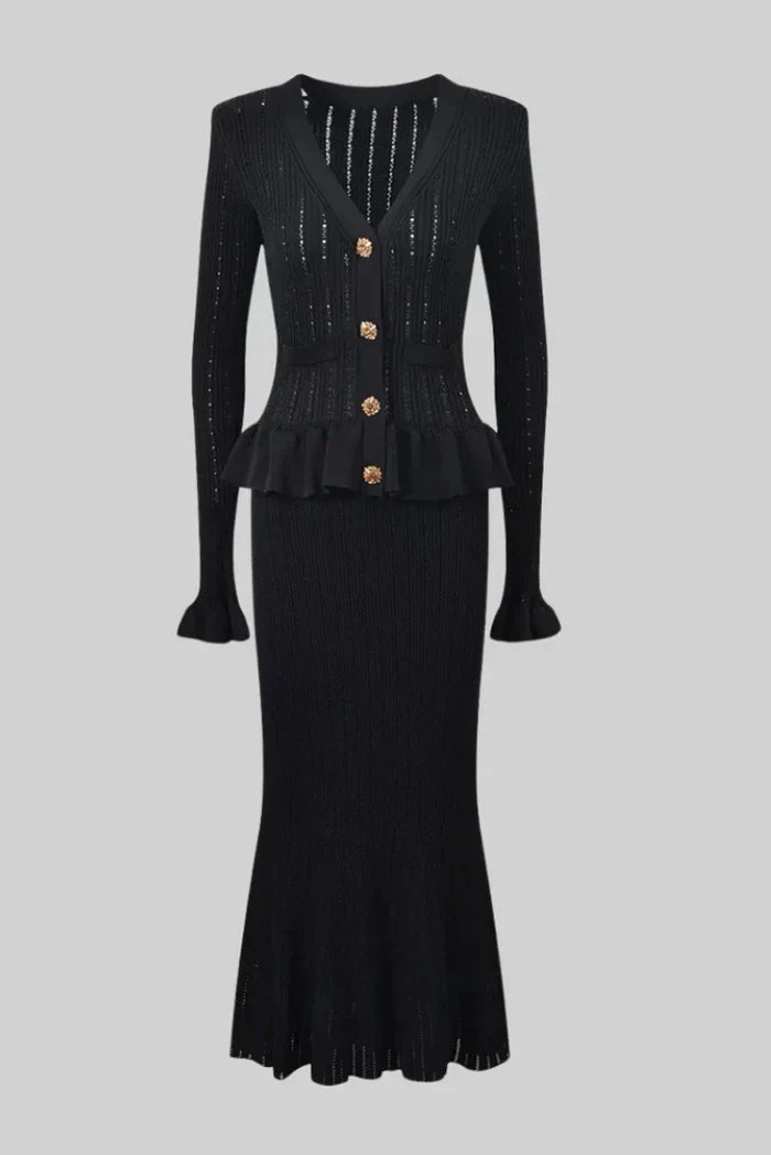 Lara - V-Neck Knitted Set Olivia The Label