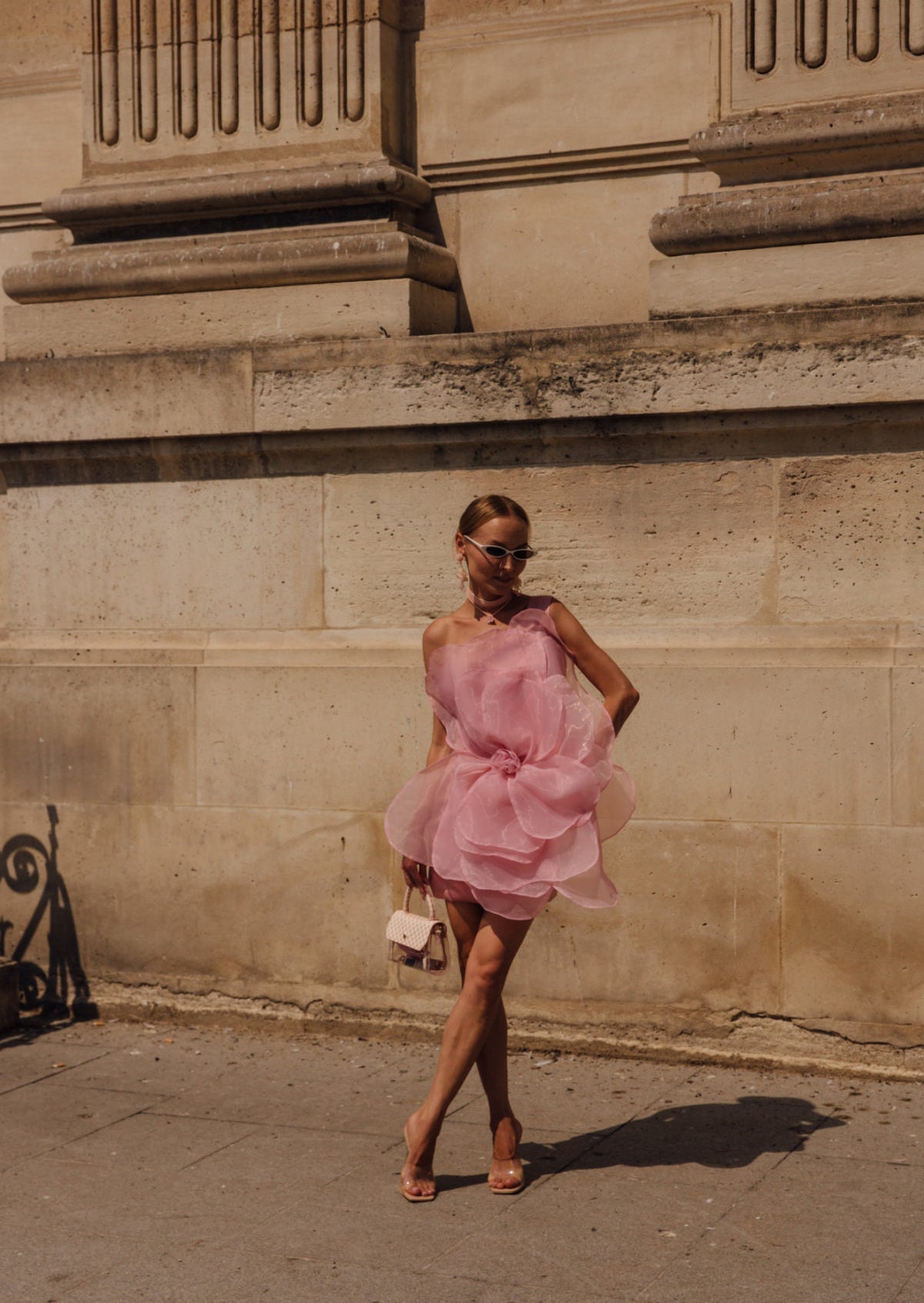 Bianca - Flower One Shoulder Mini Dress Olivia The Label