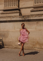 Bianca - Flower One Shoulder Mini Dress Olivia The Label