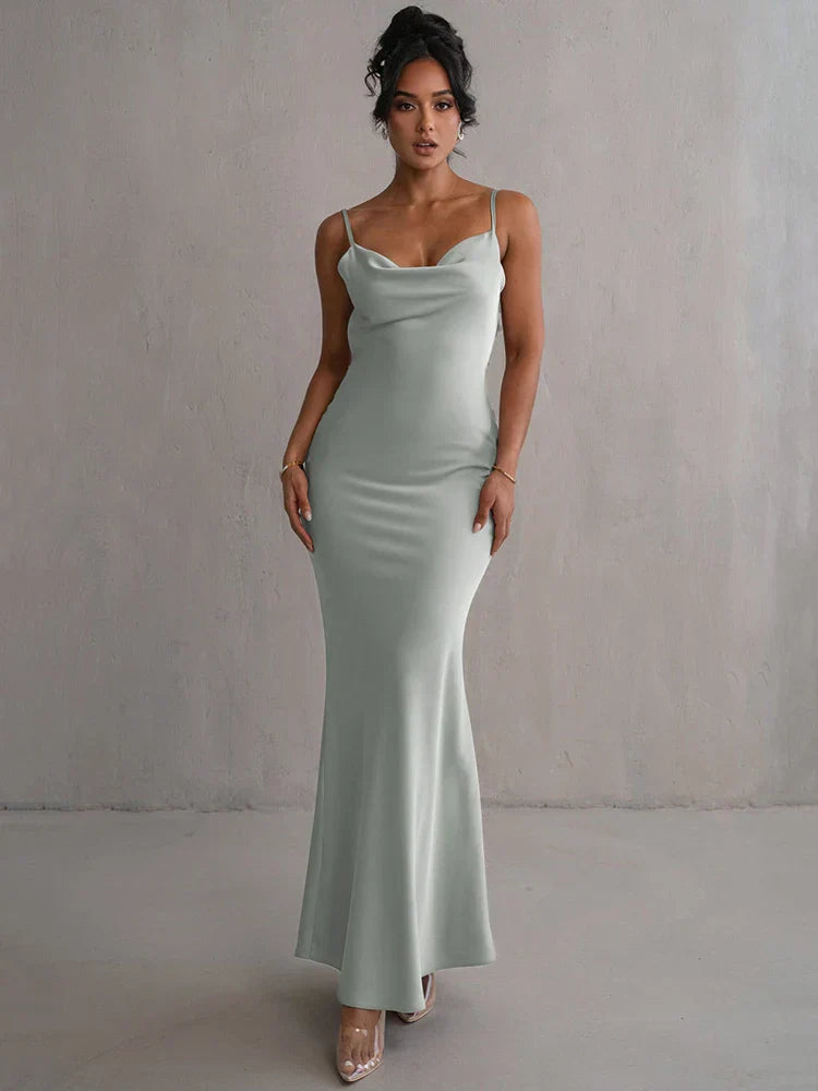Skyla - Sleeveless Backless Maxi Dress Olivia The Label