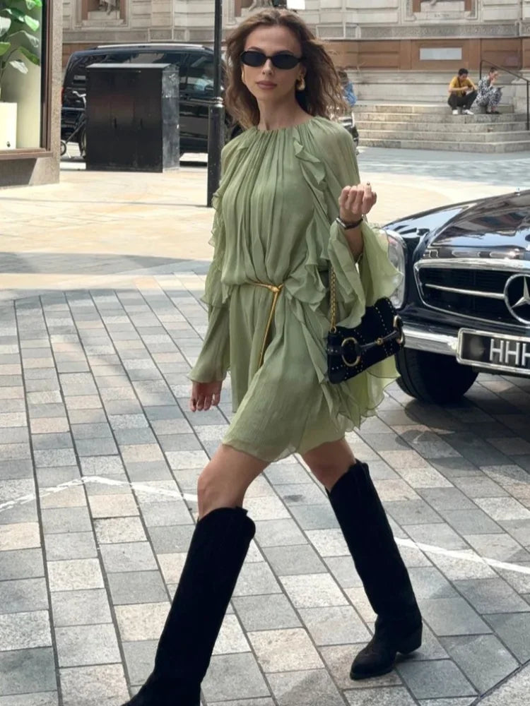 Selene - Dreamy Flowing Mini Dress Olivia The Label