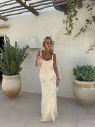 Clover - Knitted Maxi Dress Olivia The Label Apricot XS