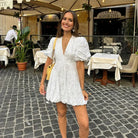 Orla - Chic Embroidered Mini Dress Olivia The Label White XS