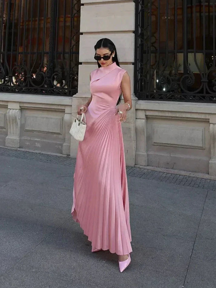 Tayla - Classy Draped Gown Olivia The Label Pink XS
